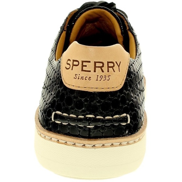 Sperry Gold Cup, Black Textured & Embossed Leather,Excellent Condition, Size 6 - Picture 7 of 15